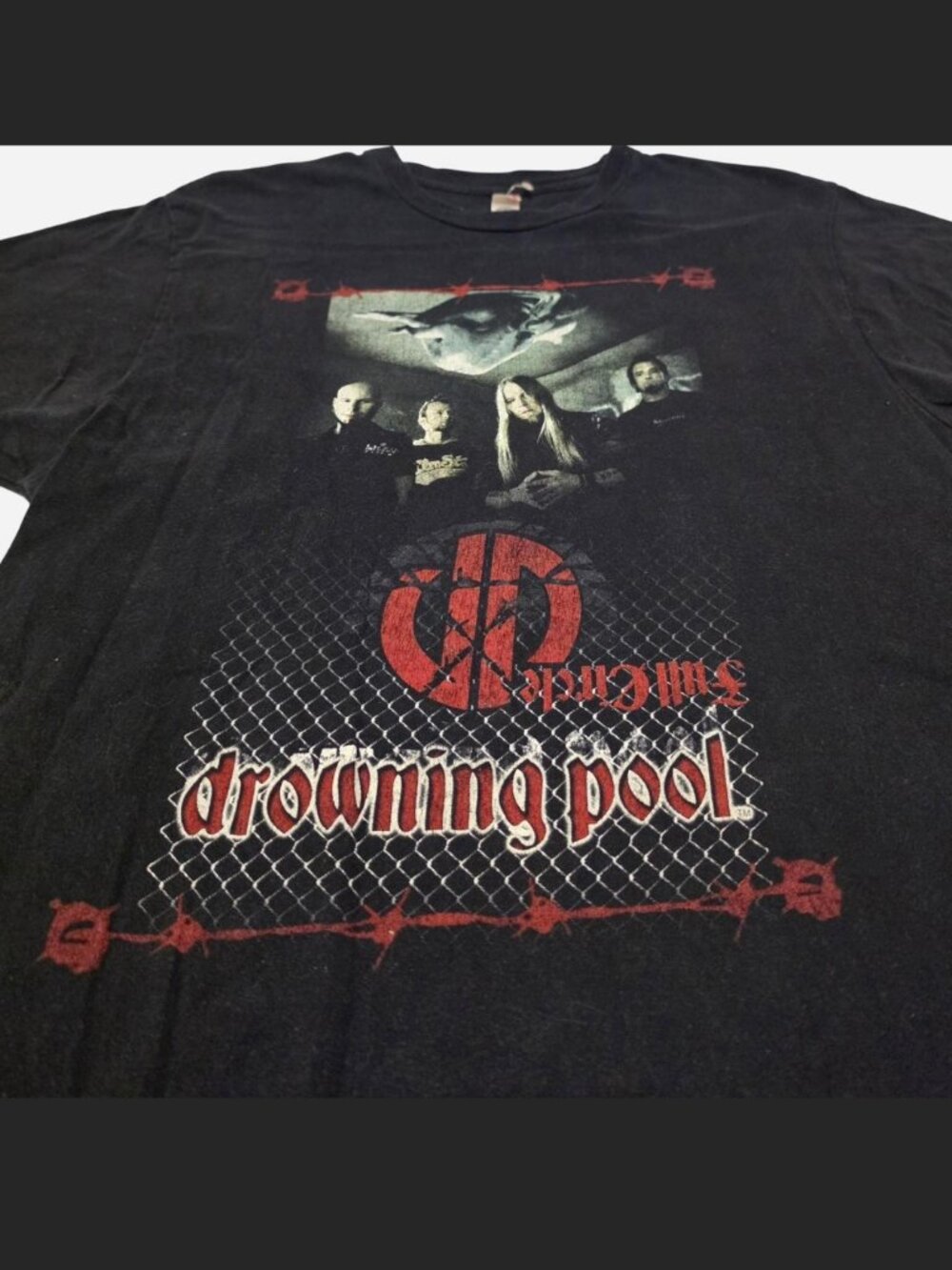 Vintage Drowning Pool 2007 Tour T-Shirt Black